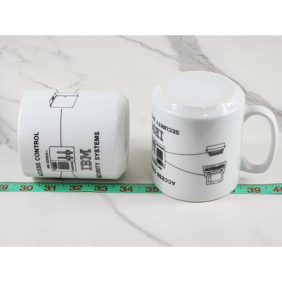 IBM Security Systems Cybersecurity Coffee Mug 14oz Teacup 80s 4" x2 Vintage - Picture 14 of 15